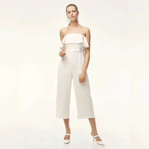 Aritzia White Strapless Jumpsuit